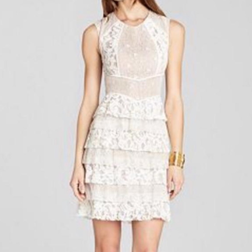 BCBG Lace Tiered Dress